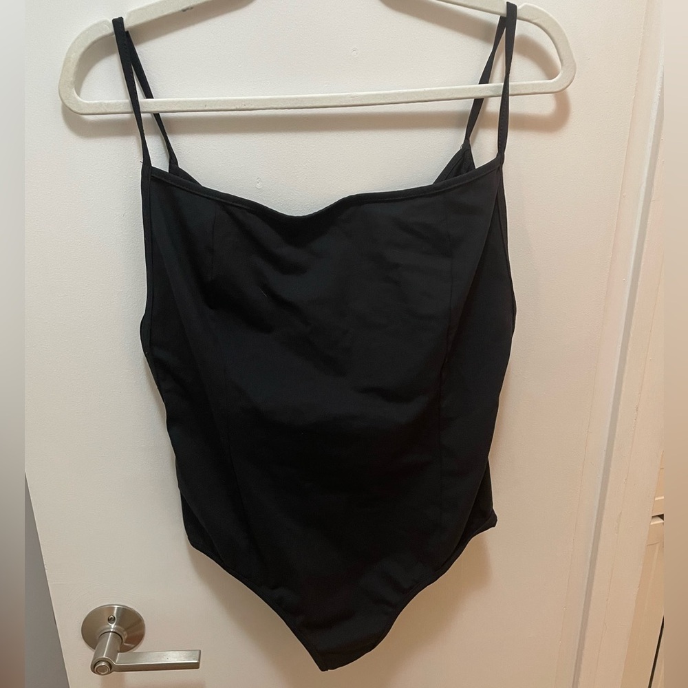Free People Intimately Black Tank Body Suit